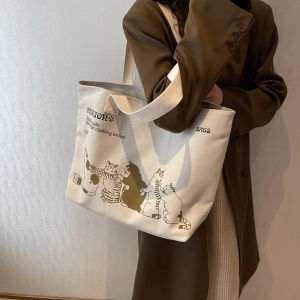 2025Womens Canvas Tote Bag Fashionable Spacious Durable Shoulder Bag with Zipper Closure and Classic Design Perfect for Work