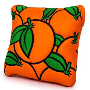 CLOTH Bền SPIDER Thêu Cam Đóng Cửa từ Golf Putter Bìa PU Da Bảo vệ Trường Hợp Bảo vệ Bìa Golf Mallet Putter Bìa SPIDER Golf Head Cover Putter Come With Headcover Câu Lạc Bộ Golf Bìa