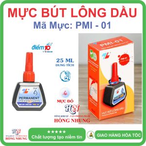 [SÉT] COMBO Lốc 6 Lọ Mực Bút Lông Dầu Thiên Long PMI-01 Mực tươi sáng không độc hại.