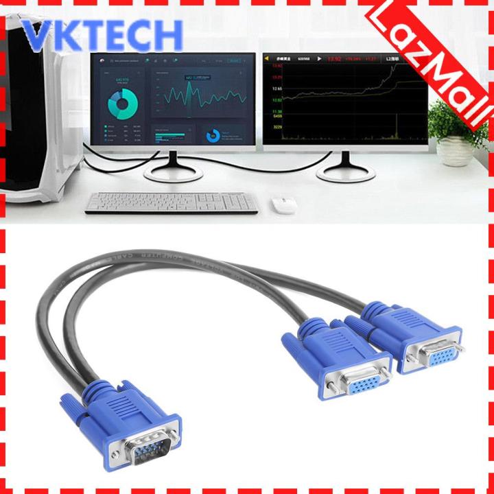 How To Connect Two Monitors With Vga Cable Hdmi To Vga Adapter