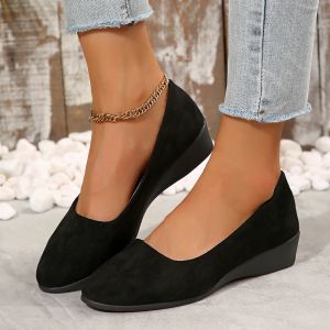 Free Shipping Spring New Collection: Plus-Size Pointed-Toe Wedge Heels WomenS Loafers And WomenS Casual Sneakers