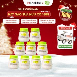 Combo 9 hũ gạo sữa hữu cơ Mămmy chuyên dùng nấu cháo ăn dặm cho bé từ 6 tháng 140gr/ hũ