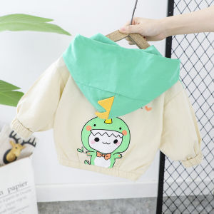 เสื้อกันหนาวเด็ก เสื้อเด็ก hooded ชุดเด็กมีฮู๊ด แจ็คเก็ตเด็ก 1ชิ้น ลายการ์ตูนสุดน่ารัก เป็นซิปหน้า  ใส่ได้ทั้งชายและหญิง (size80-120cm)