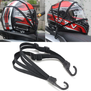 Universal 60cm/90cm Motorcycle Luggage Strap Moto Helmet Gears Fixed Elastic Buckle Rope High-Strength Retractable Protective Net