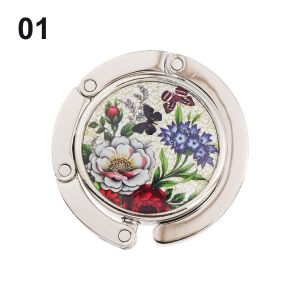 YIYIUR โลหะ พกพา พับ คริสตัล ตะขอตั้งโต๊ะ ที่แขวนโต๊ะ ตะขอเกี่ยวกระเป๋าโต๊ะ ที่แขวนกระเป๋า