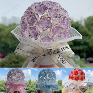 DIY Flower Materials Pack 520 Valentines Day Rose Night Light Lamp Handmade Bouquet Birthday Gift Girlfriend 玫瑰花束小夜灯礼物