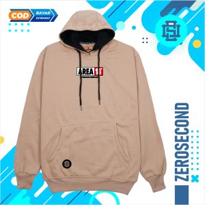 Zero.Second Sweater Hoodie Pria Autentic Area 18 Logo Full warna Catton Flecee Gramasi 280S Permium Tebal Free STIKER
