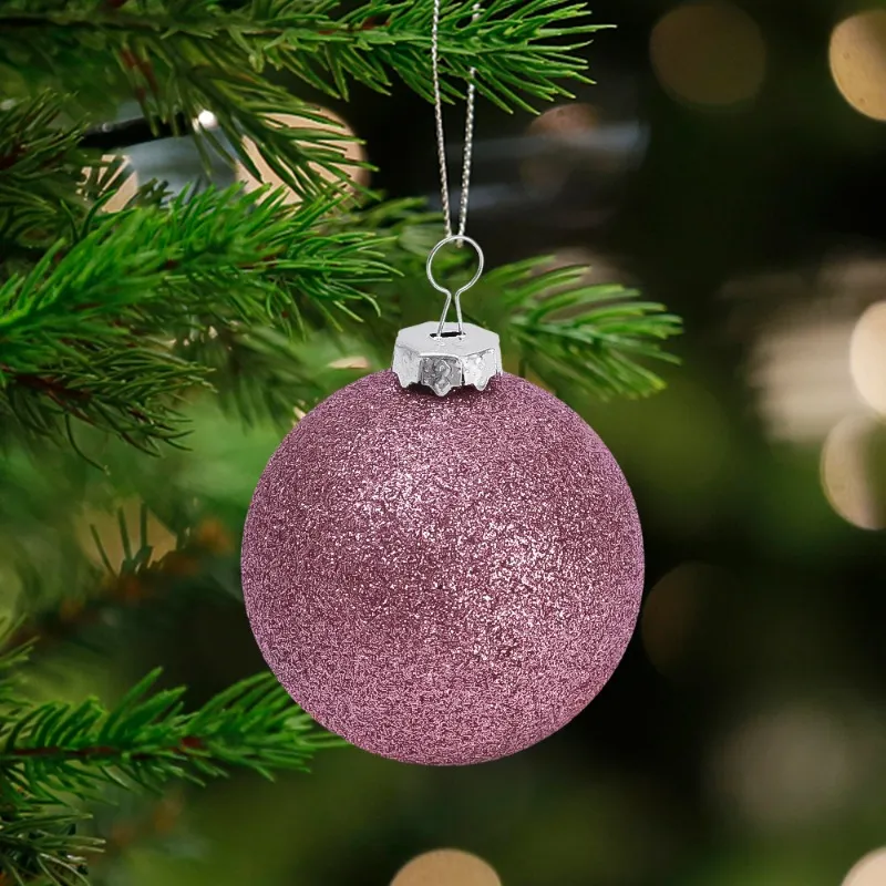 100PCS Round Christmas Ball Ornament Caps Gold Hangers String Set