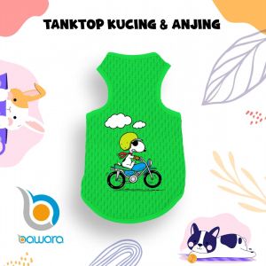 Tanktop Kucing Baju Kucing Model Tangtop Tengtop Pakaian Kucing Anjing Baju Kucing Pakaian Kostum anjing Kucing wawoye - Gambar Snoopy Riding