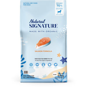 Natural Signature for Dog (Salmon) เนเชอรัลซิกเนเจอร์ อาหารสุนัขออร์แกนิคสูตรปลาแซลมอน 5.6 กก.