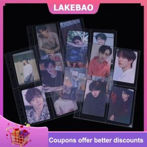 【LAKEBAO】 10 20pcs 3 inch thần tượng thẻ Kpop photocard tay áo 4 Lưới 6 vòng A5 Album ảnh Chất kết dính Refill tấm bên trong