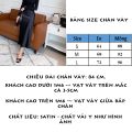 Chân váy lụa satin dáng ôm dài qua gối kiểu hàn quốc lưng cao body bút chì phong cách midi công sở đẹp WTAShop.. 