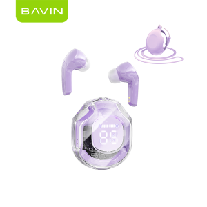 BAVIN BA66 HiFi TWS Earphone Wireless Bluetooth Stereo Audio Sounds Headsets Noise Reduction Earbuds w/ Built-in Mic
