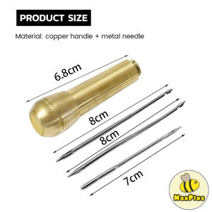 MaxPlus Copper Handle Leather Sewing Awl Sewing Needle Awls for Leather Shoe Repair