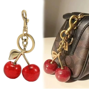 Cherry Bag Charm Trendy Pendant Stylish Cherry Keyring Accessory Cherry Pendant Keyrings for Bags and Keys