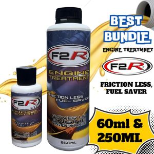 F2R Engine Treatment 60ml & 250ml Power UP Engine Performance Anti Friction Fuel Saver (2 BOTTLES)
