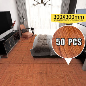 50 PCS Vinyl tiles floor Marble 30x30CM Grain Floor Stickers Self Adhesive waterproof PVC Wear-resistant