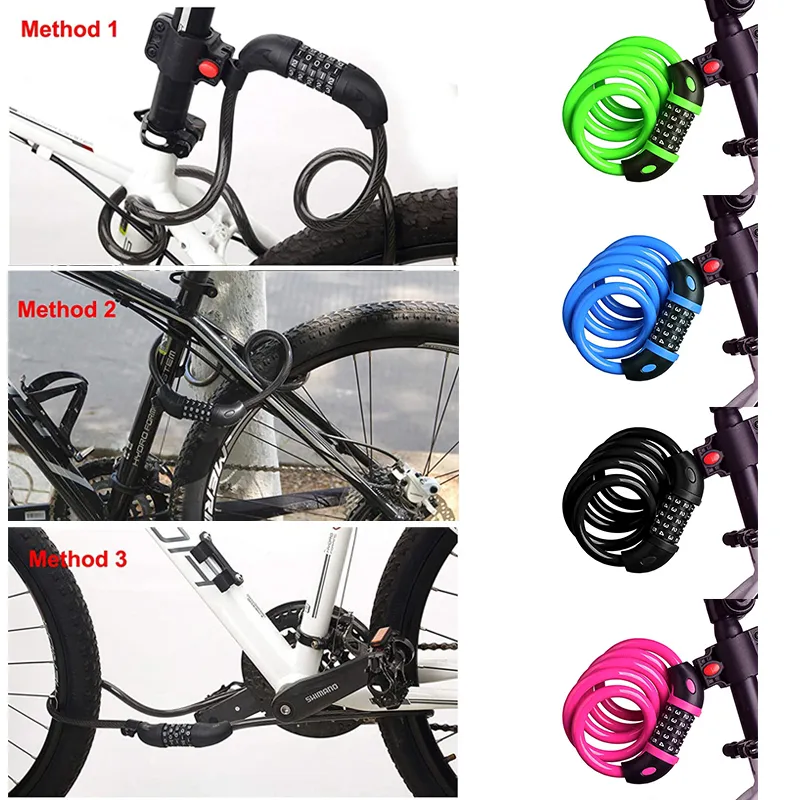 Khoá dây 5 số cao cấp cho xe đạp,khoá xe đạp xe máy 5 số cao cấp chắc chắn,khóa  xe đạp mật mã 5 số chống trộm | Lazada.vn