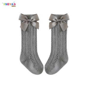 FR-P381 Kaos Kaki Panjang Bayi Anak Breathable Pita / Kaus Kaki Pendek Renda Pita Bayi Balita Perempuan Ala Korea Fashion Anak