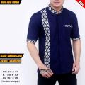 Baju Koko Muslim Pria Terbaru 2022 Baju Koko Kombinasi Batik Lengan Pendek Kemeja Koko VABIAN STORE. 