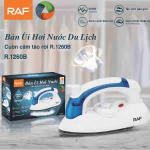 Bàn Là Hơi Nước Du Lịch Cầm Tay RAF –Bàn Ủi Hơi Nước Công Suất 800W Ủi Nhanh Đế Chống Dính Cao Cấp