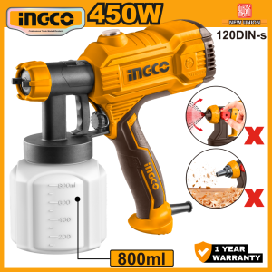 INGCO 450W SPRAY GUN | MAX VISCOSITY 120DIN | SPG3508