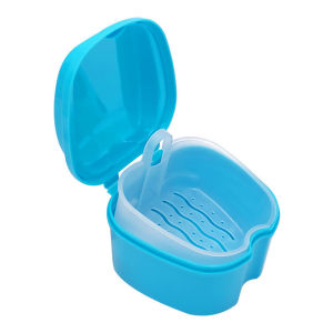 Life Store Denture Cleaning Box Case False Teeth Storage Box Cleaning Retainer Box Partitioned Tooth Tray