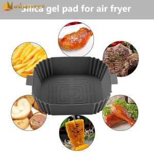 Silicone Air Fryers Oven Baking Tray Non-stick Disk Square for Home Kitchen Tool