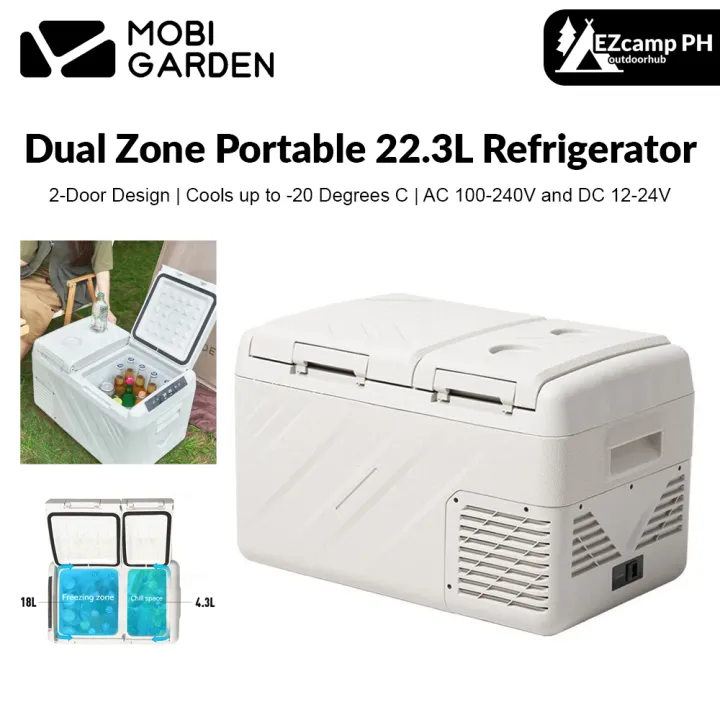 Mobi%20Garden%2022.3L%20Portable%20Car%20Camping%20Refrigerator%20Dual%20Zone%202%20Door%20Fridge%20Freezer%20Ref%20Food%20Drink%20Ice%20Mini%20Cooler%20Box%2012V%2024V%20DC%20Outdoor%20Indoor%20Multi-Purpose%20Cools%20up%20to%20-20%E2%84%83%20Mobigarden%20alpicool%20-%20Image%202