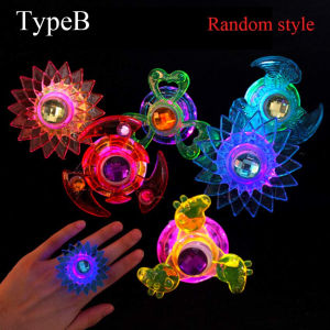 Magnetic Spinning Top Colorful Luminous Gyroscope LED Lights Hand-cranked Inertial Rotation Toys CYB-Gyro-230710