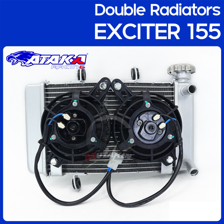 ATAKA หม้อน้ำแต่ง Double Radiators 2 ใบพัดใหญ่ หม้อน้ำ EXCITER 155 VVA ...