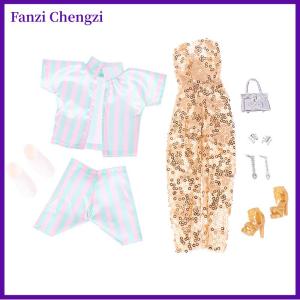 Fanzi Thời Trang Áo Bông Áo Khoác Mùa Đông Ăn Mặc Dài Quần Áo Áo Khoác Lông Thú Búp Bê Phụ Kiện