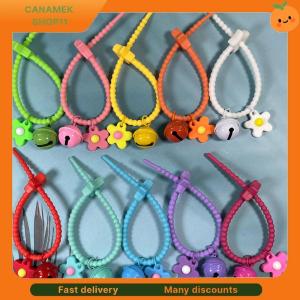 ❣️❣️❣️ Sweet Candy Color Flowers Bell Keychain Silica Gel Floral Keyring For Girls Bag Pendant Backpack Decoration
