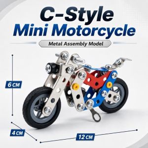 OWNNEW Hình dạng xe máy Đồ chơi lắp ráp loại Có thể tháo rời Kích thước nhỏ Bộ mô hình xe máy Vui vẻ Thiết kế vít Đồ chơi xếp hình lắp ráp Trẻ em