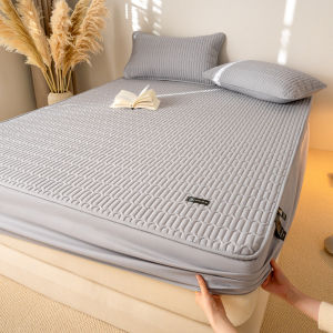 ปลอกหมอน2ใบ💦ที่นอนบาง ผ้าปูนอน 5ฟุต/6ฟุต เย็นสบาย ผ้ารองกันเปื้อนที่นอน รัดมุม360° กันน้ำTPU ผ้าปูรองนอน ผ้ารองกันเปื้อน