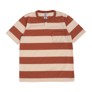Forgotten Sky Kaos Stripe Salur Garis Plaket Pocket T-Shirt Anak Laki-laki Anak Perempuan Premium Usia 1-12 Tahun