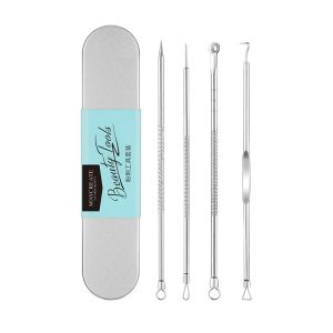 4pcs Acne Needles Set /Stainless Steel Blackhead Tools Comedone/Pimple Belmish Extractor