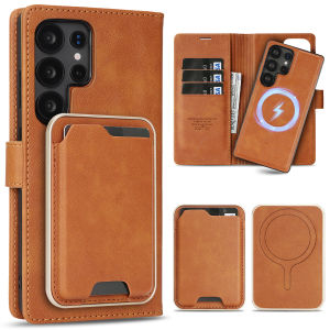 3 in 1 Detachable Card Solt Magnetic Wallet Leather Case For Samsung S25 Ultra S25Edge S24 Plus S23 S22 Flip Book Bag Cover