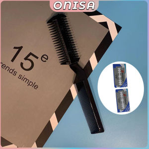 Trimmer Comb Hair Razor Combs Double Edge Hair Cutter Comb Professional Cutting Tool with 2 Blades