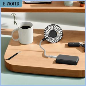 【E-WOITD】 1 Piece Silent Cooling Power Bank Wireless Mini Play Plug Fans Summer Long USB Rechargeable Handheld Fan