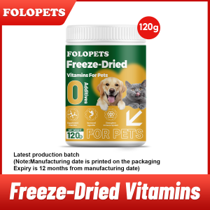 FOLOPETS Pet Freeze-dried Vitamin Powder Appetite Booster Dog Cat Supplement Vitamins 120G / Probiotics / Mineral / Hair Care / Boost Immunity