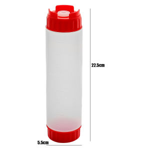 3 cái nhà bếp chai dầu hai đầu gia vị chai Bóp hộp đựng gia vị nhựa cho nước sốt cà chua dầu giấm BBQ tiện ích