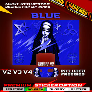 V2 V3 V4 Sticker Decals For MC RIDER SATANIC GIRL Most Requested Design