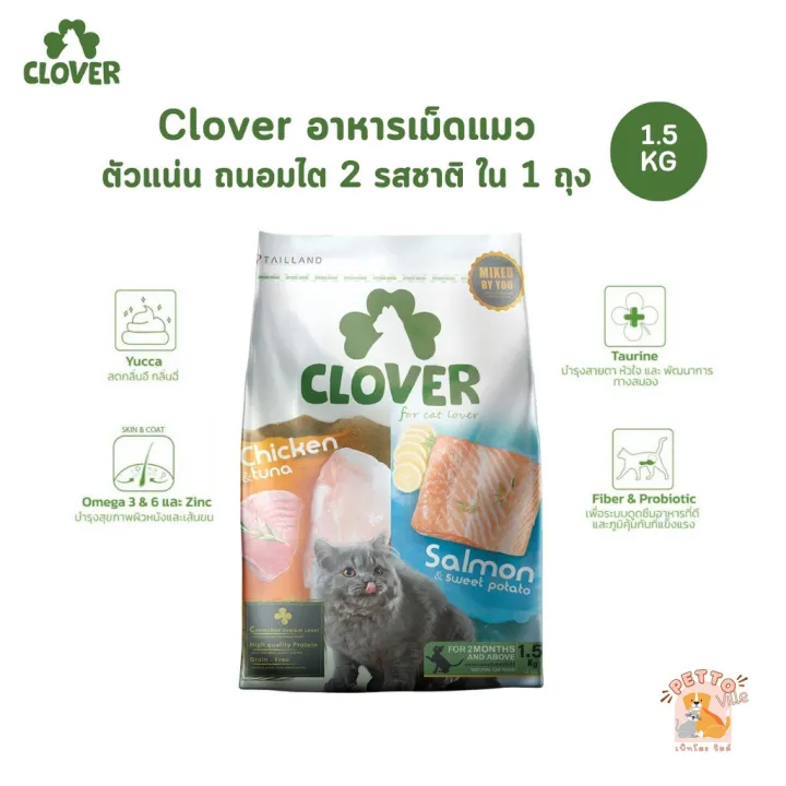 Clover อาหารแมว Holistic Grain-Free 1.5 kg บำรุงไต