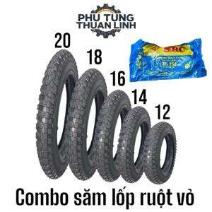 Combo săm lốp ruột vỏ xe đạp trẻ em 12 14 16 18 20 22