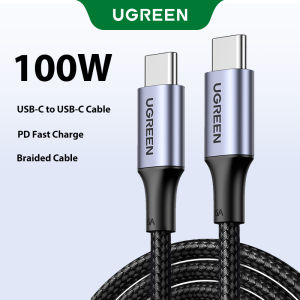 UGREEN USB Type C to USB C PD 60W/100W Cable for Apple MacBook Air 2020/MacBook Pro 2018 SAMSUNG S21/S22+/Note 20/S10 Huawei Matebook iPad Pro 2018 Support Quick Charge4.0 USB Cord
