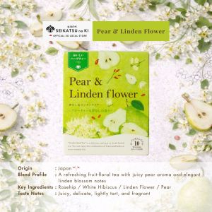 【2.9 million sold in Japan】SEIKATSU no KI Fruity Herbal Tea Pear and Lindenflower 10 Teabags Caffeine Free Japan