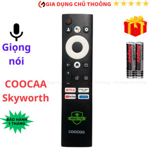 Remote điều khiển tivi COOCAA Mã 03 giọng nói điều khiển TV Skyworth - Tặng pin - GD Chú Thoòng