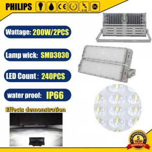 600W LED Flood Light IP66 Waterproof High Brightness for Stadiums Warehouses Construction & Outdoo