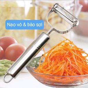 Nạo Củ Quả Inox Đa Năng 2 in 1 Chống Han Rỉ Kết Hợp Bào Sợi Rau Củ Nhanh Chóng